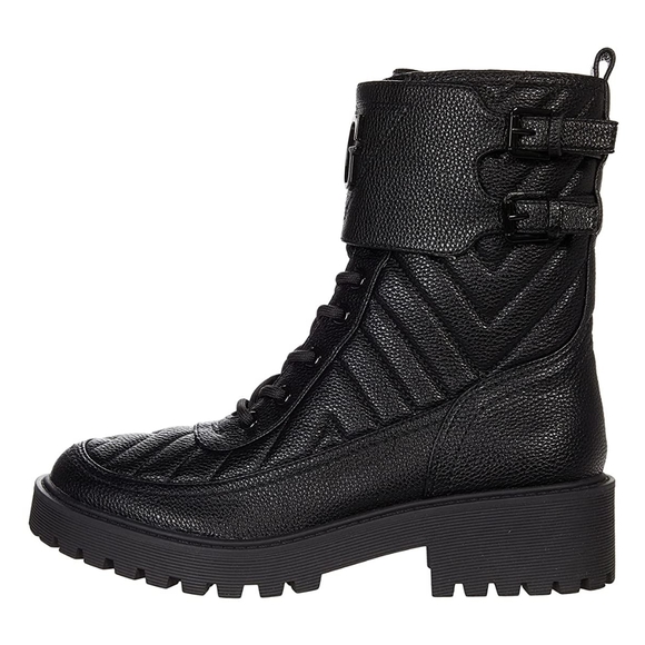 GUESS Oak Quilted Combat Logo Boots - Picture 3 of 12